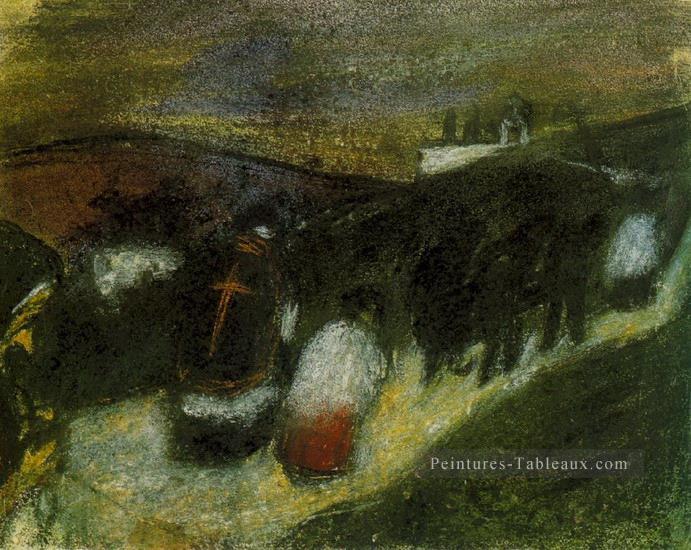 Enterrement rural 1900 Cubisme Peintures à l'huile